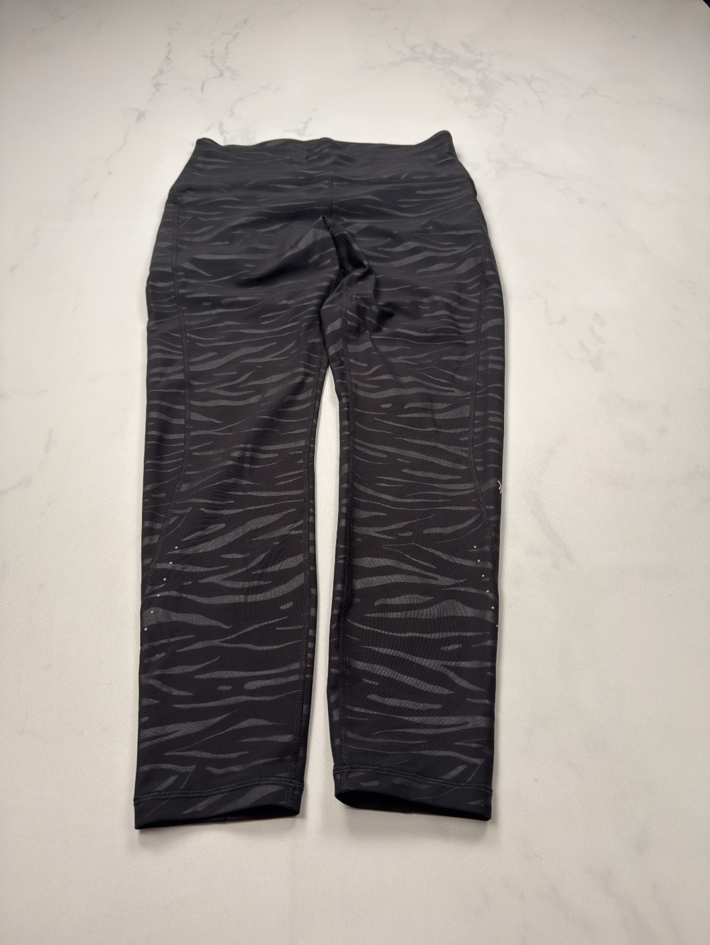 Old Navy Speed Up Crop Leggings Black 2010s Athleisure Slim Fit - Women L